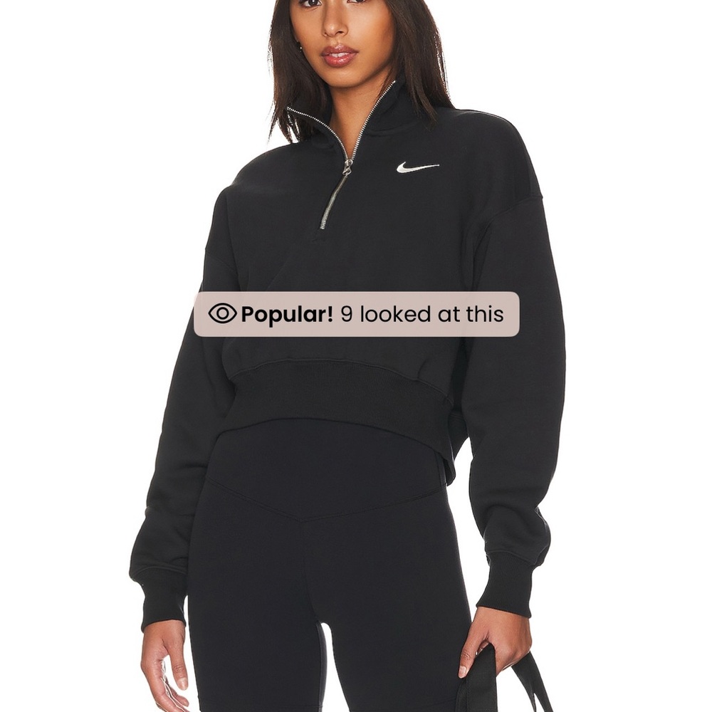 Nike Women's Black Half-Zip Top